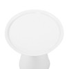 YIYIBYUS Modern Side End Table, Round Side Table, Living Room Side Table, White - 4 of 4