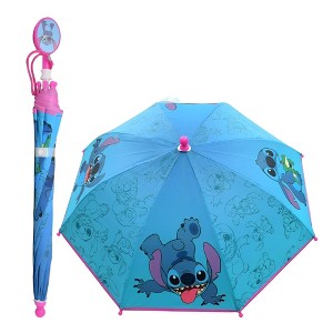 Disney Lilo & Stitch 21-Inch Kid's Umbrella With Clamshell Handle - 1 of 3