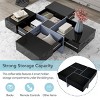 KTMBDW Coffee Table with 4 Hidden Compartment and Square Table, Extendable Sliding Dining Center Table for Living Room, Office, 31.5"x 31.5" - 4 of 4