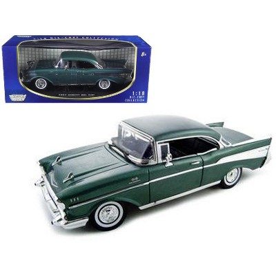 1957 Chevrolet Bel Air Hard Top Green 1/18 Diecast Model Car by Motormax