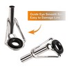 Unique Bargains Metal Fishing Rod Tip Guide Rings Replacement Silver Tone Black 0.118" Dia 5 Pcs - 4 of 4