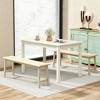 Tangkula 48" Wooden Dining Table for 4 People w/ Rubber Wood Legs Rectangular Table - image 4 of 4