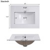 NicBex 20" Modern Matte Finish Small Bathroom Vanity with Top Ceramic Sink,Freestanding Vanity Cabinet with 1 Door&Basin,1.38"Pre-drilled Faucet - 4 of 4