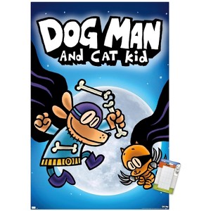 Trends International Dog Man - Dog Man And Cat Kid Book Cover Unframed Wall Poster Prints - 1 of 4