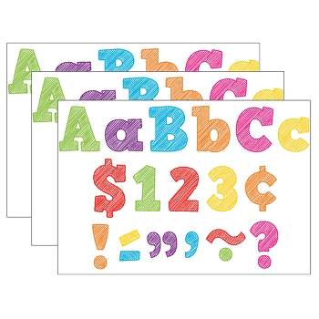 216PCS Confetti Style Bulletin Board Letters 4 Inch Cutouts Letters Numbers