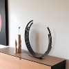 HomeRoots 20" Black Iron Modern Abstract Tabletop Sculpture - 2 of 4