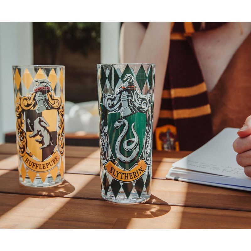 Silver Buffalo Harry Potter Hogwarts House Crests 10-Ounce Tumbler Glasses | Set of 4, 5 of 7