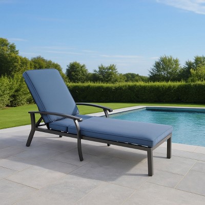 Lounge Chair with Adjustable Backrest,Durable Aluminium Cast Design,Outdoor Recliner for Comfort and Relaxation - The Pop Home