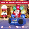 Tangkula 6Ft Inflatable DJ Santa Blow up Christmas Party Santa Claus Decoration w/ Rotating Music Light - 3 of 4
