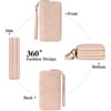 FATMOON Large Capacity Double Zip RFID Blocking Women’s Wallet - Genuine Leather Wristlet Clutch for Travel,Everyday Use - 4 of 4