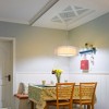 TOBILI Double-layered Round Fabric Ceiling Lamp, 3-head, White.7 - 3 of 4