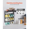 VEVOR Coffee Mug Holder Wall Mounted, 12 Movable Hooks Coffee Cup Hanger for Wall, Carbon Steel Mug Rack with Top Shelf, Matte Black - 3 of 4