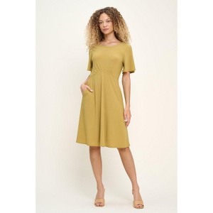 WEST K Women's Elli Short Flutter Sleeve High-Waist Mini Dress - 1 of 4