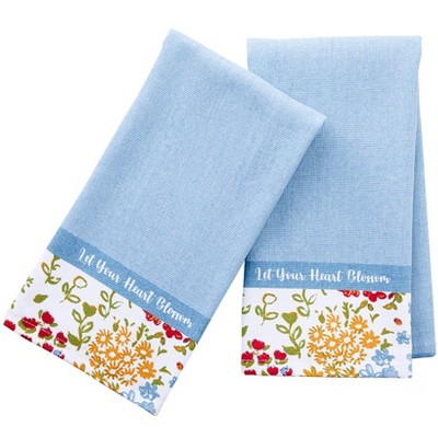 Watercolor Floral Set of 2 Hand Towels