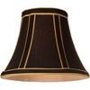 Springcrest Set of 6 Empire Lamp Shades Black with Gold Trim Small 3" Top x 6" Bottom x 5" High Candelabra Clip-On Fitting - 4 of 4