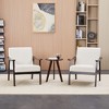 KWPZQEB Modern Accent Chairs, Upholstered Mid-Century Lounge Armchair with Cozy Soft Padded & Wood Legs, Suitable for Living Room Bedroom - 3 of 4