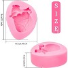 JDICTION 2 Pcs Halloween Silicone Heart Molds 3D Realistic Human Heart Gelatin Mold for Cake, Chocolate, Jelly, Pudding - 2 of 4