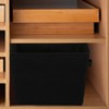 Household Essentials 2pk Medium Tapered Bins Black: Polyester Canvas Storage & Organization, Folds Flat, 10"x12"x14" - 2 of 4
