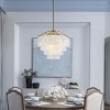 ALOADECOR 6-Light 22" Glam Coastal Capiz Tierd Chandelier 4-Tier Vintage Natural Seashell Hanging Light - 2 of 4