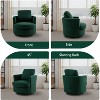 GDFStudio Bertha Swivel Boucle Upholstered 32" Wood and Steel Chair - 4 of 4