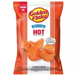 Golden Flake Hot Chips - 7.5oz