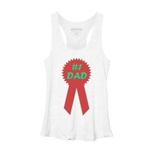 Women's Design By Humans #1 DAD Ribbon By Racerback Tank Top - 1 of 2