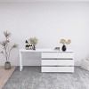 KWPZQEB Dresser for Bedroom, Dresser with 6 Drawers, Wooden Chest of Drawers with Extendable Desktop, Vanity Desk for Bedroom, Study Room, White - 4 of 4