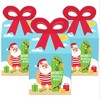 Big Dot of Happiness Tropical Christmas - Square Favor Gift Boxes - Beach Santa Holiday Party Bow Boxes - Set of 12 - 2 of 4