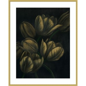 Amanti Art Gilded Tulips I by Grace Popp Wood Framed Wall Art Print - 1 of 4