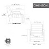 Swivel Accent Chair,Modern 360° Upholstered Lounge Chair with Solid Wood Armrests and Tufted Seat for Living Room Bedroom Office-Baofuwish - 4 of 4