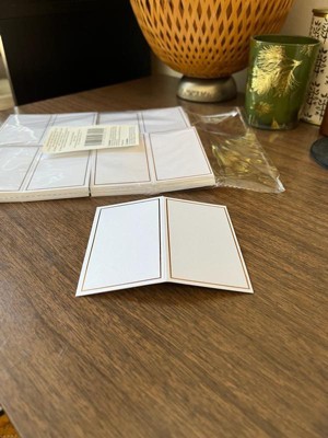 110 PCS Tent Cards With Gold Foil Border Delicate Seating For