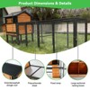 113-inch Wooden Chicken Coop with Run, Large Outdoor Hen House, Waterproof Panel, 114 x 27 x 43.5 inches (Brown) - 4 of 4