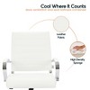 LeisureMod Benmar Mid-Back Office Chair, Leather Upholstery with Swivel, Tilt, and Chrome Base, Modern Desk Seating for Home Office or Conference Room - 4 of 4