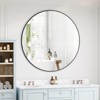Wall Mounted Mirror, Metal Framed Decorative Round Mirror, Home Decor Dressing Mirrors for Bathroom, Living Room, Bedroom - 4 of 4