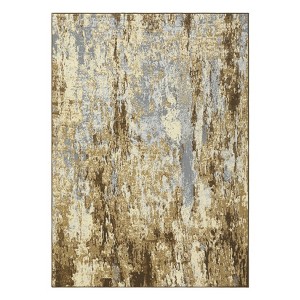 Washable Modern Abstract Rug Non Slip Low Pile Rug Soft Contemporary Throw Floor Cover Foldable Indoor Carpet for Living Room Bedroom - 1 of 4