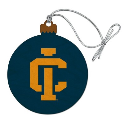Ithaca College Secondary Logo Wood Christmas Tree Holiday Ornament