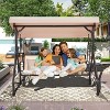 EROMMY Outdoor Porch Swing with Adjustable Hardtop - 3 of 4