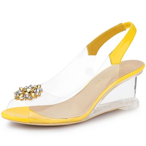 Yellow hot sale clear shoes