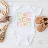 The Juniper Shop SmileyWorld Checkered Floral Smile Baby Short Sleeve Bodysuit - 3 of 4