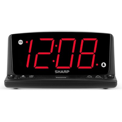 Bedside Digital LED Snooze Alarm Clock Large Display LCD Electronic Night Glow M 