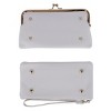 CTM Women's Fashion Kiss Lock Wristlet Vegan Leather Wallet - 3 of 4