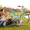 NAYSAYE Bicycles 7 Speed Steel Frame 24 Inch Ladies Bike for Commuting and Leisure for Urban Rides, Blue and Green, 62.2"*23.62"*40.16" - 2 of 4