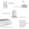 Surge Protector Power Strip Tower, Flat Plug 10Ft Extension Cord with 8 AC Outlets, 4 USB (1 USB-C), 1050J Desk Charging Station for Home Office Dorm - 4 of 4