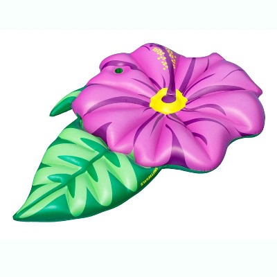 Swimline Inflatable Hibiscus Flower Floating Lounger Raft Mat for Swimming Pool