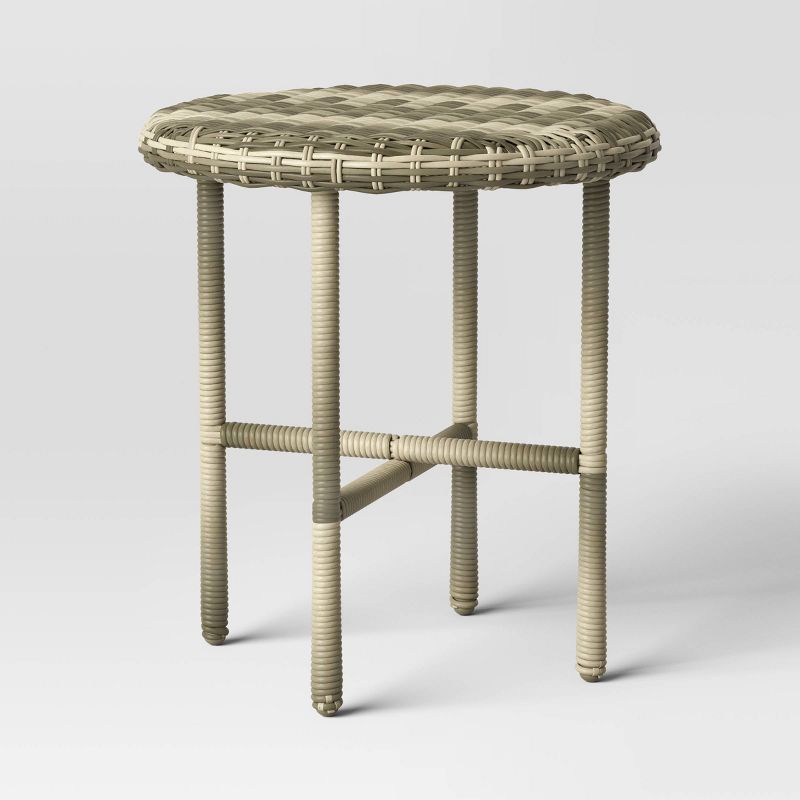 Tucker Wicker Patio Accent Table - Threshold&#8482; designed with Studio McGee, 1 of 6