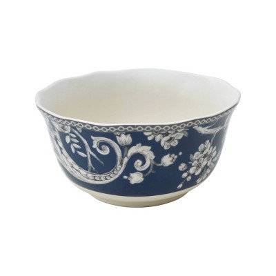 Adelaide Toile Porcelain 16-Piece Dinnerware Set in Dark Blue