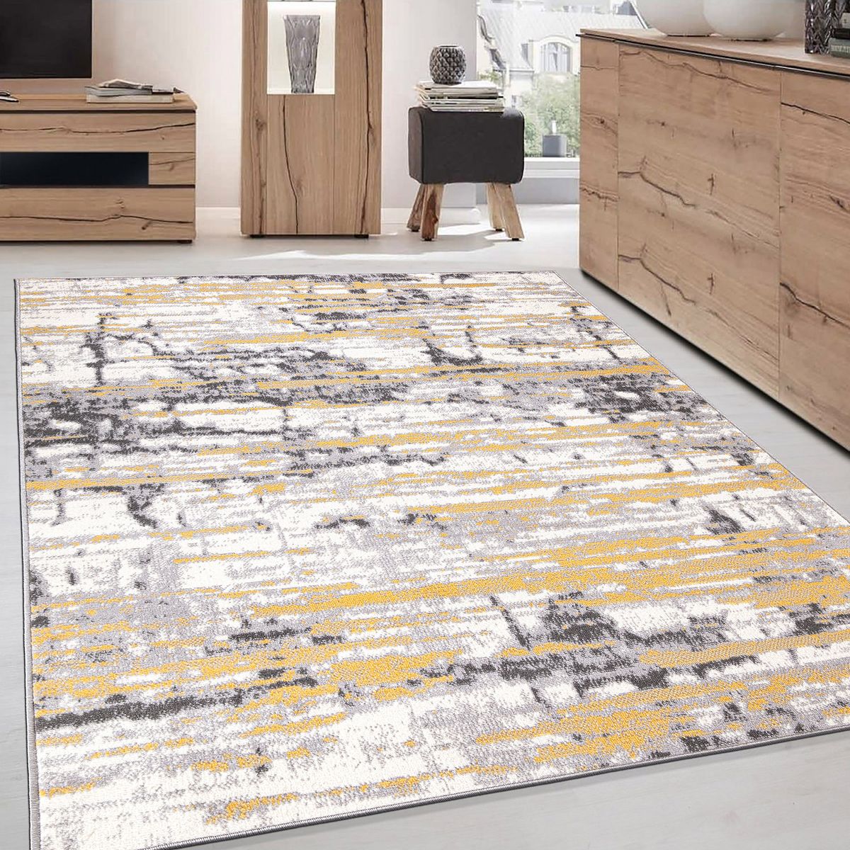 World Rug Gallery Vintage Abstract Modern Area Rug: Indoor Runner, Low Pile, Stain-Resistant - thumbnail 7