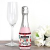 Big Dot of Happiness Christmas Pajamas - Mini Wine and Champagne Bottle Label Stickers - Holiday Plaid PJ Party Favor Gift - Set of 16 - 2 of 4