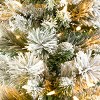 National Tree Company Pre-Lit Pencil Snowy Methow Hinged Artificial Christmas Entrance Tree Warm White LED Lights - 3 of 3