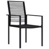 vidaXL Patio Chairs 2 pcs Black PVC Rattan - All Weather Outdoor Seating Ideal for Garden, Deck, Patio or Poolside Lounge - 2 of 4